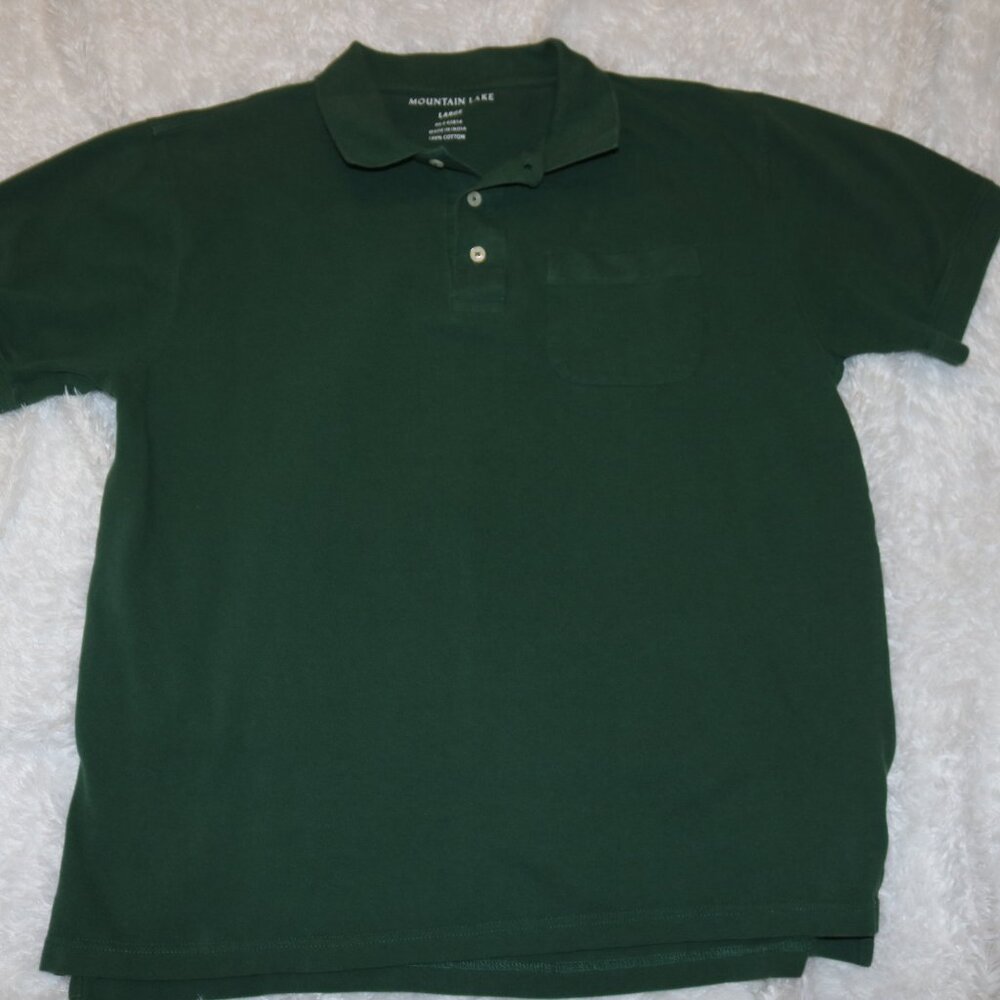 Mountain Lake mens polo shirt size L 100% cotton